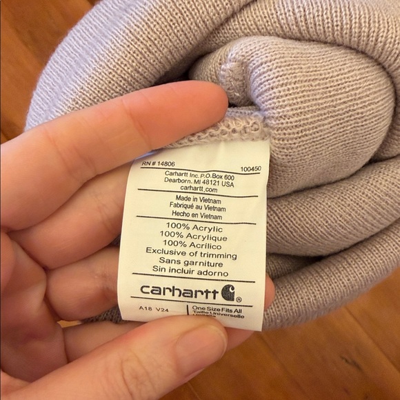 Carhartt Acrylic Watch Hat Knit Cuffed Beanie in Heathered Light Lavender - Picture 3 of 6